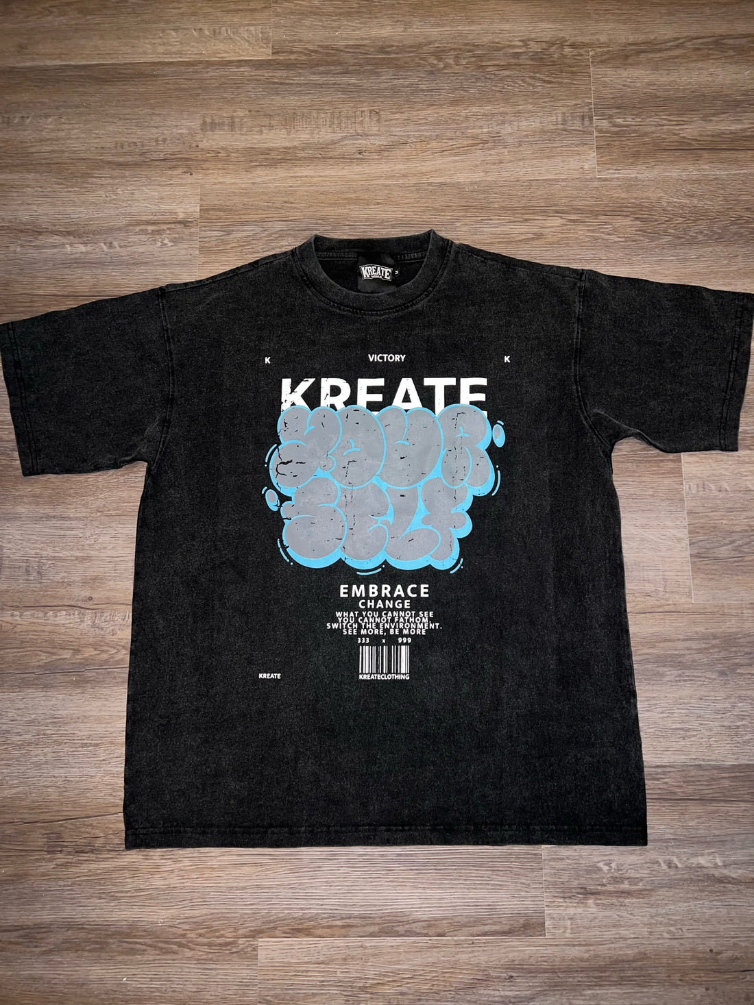 Kreate Yourself T-Shirt (Black Acid/Aqua Blue)
