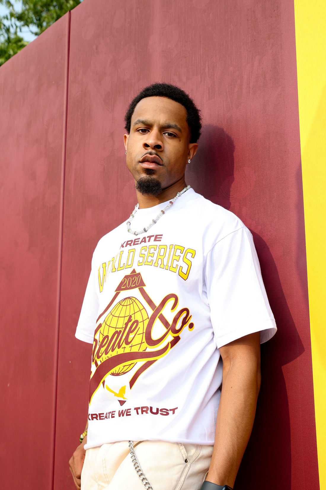“CYCLONES” WORLD SERIES T-SHIRT (WHITE/MAROON)