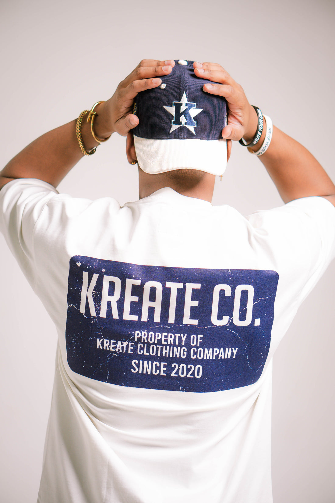 Kreator's Stamp T-Shirt (Off White/Navy Blue)