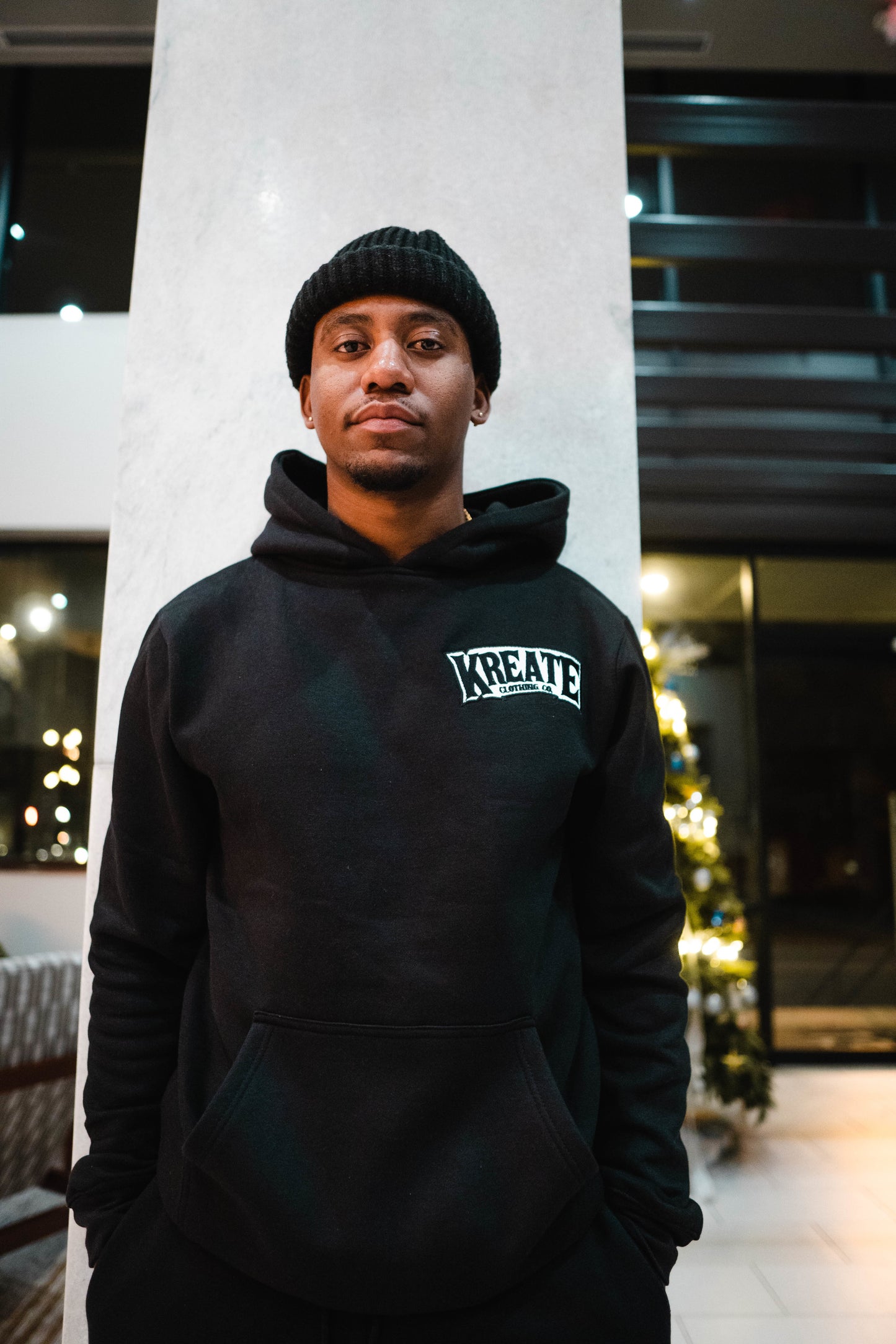 Staple Logo Hoodie- Black/White